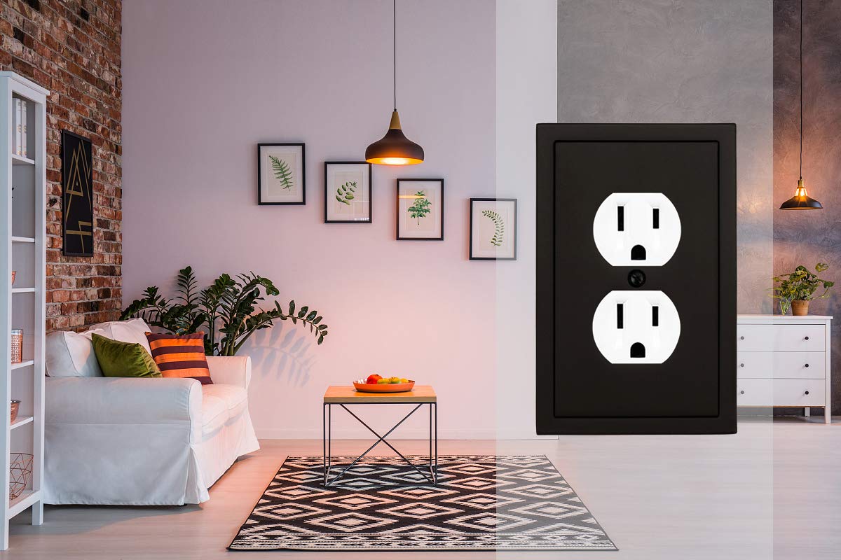 Henne Bery kitchen matte black wall plate enhances surfaces