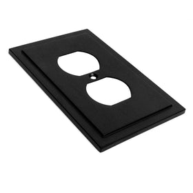 Henne Bery matte black duplex wall plate adds refined, cohesive upgrades
