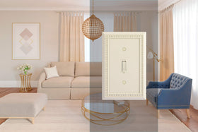 Henne Bery Sunken Pearls plate includes screws in matching finish.