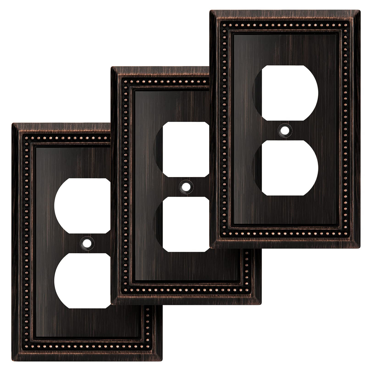 Henne Bery Sunken Pearls wall plate with aged bronze finish enhances décor