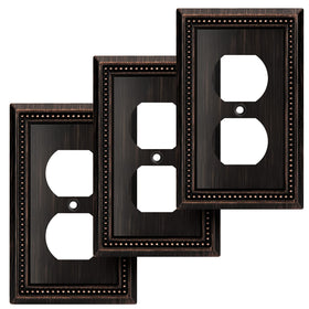 Henne Bery Sunken Pearls wall plate with aged bronze finish enhances décor