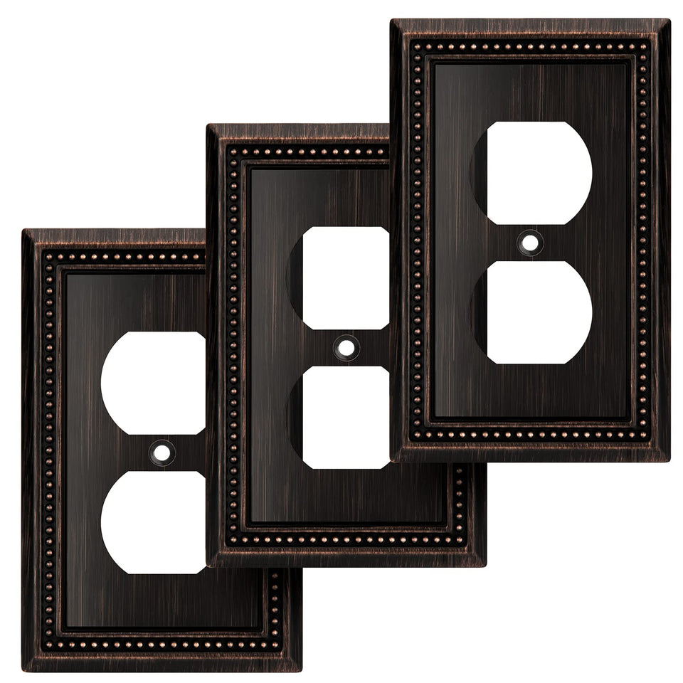 Henne Bery Sunken Pearls wall plate with aged bronze finish enhances décor