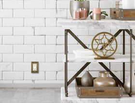 Henne Bery Sunken Pearls wall plate in room ambiance enhances decor
