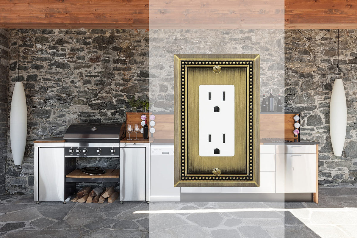 Henne Bery Sunken Pearls wall plate side profile shows slim silhouette