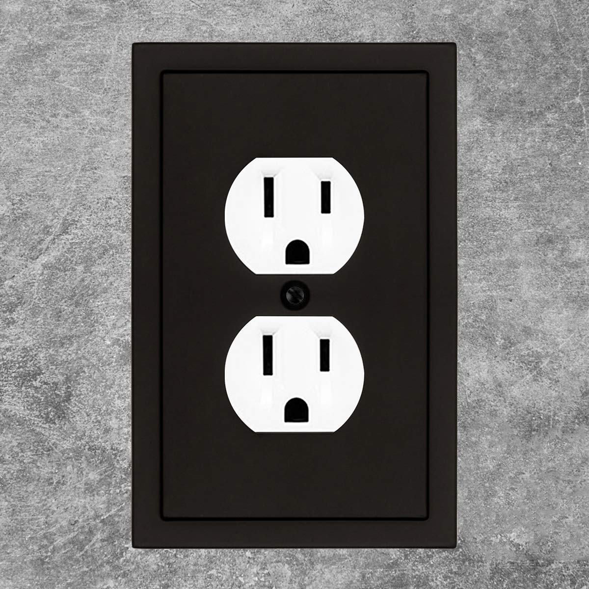 Zinc alloy matte black wall plate by Henne Bery for durability
