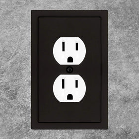 Zinc alloy matte black wall plate by Henne Bery for durability