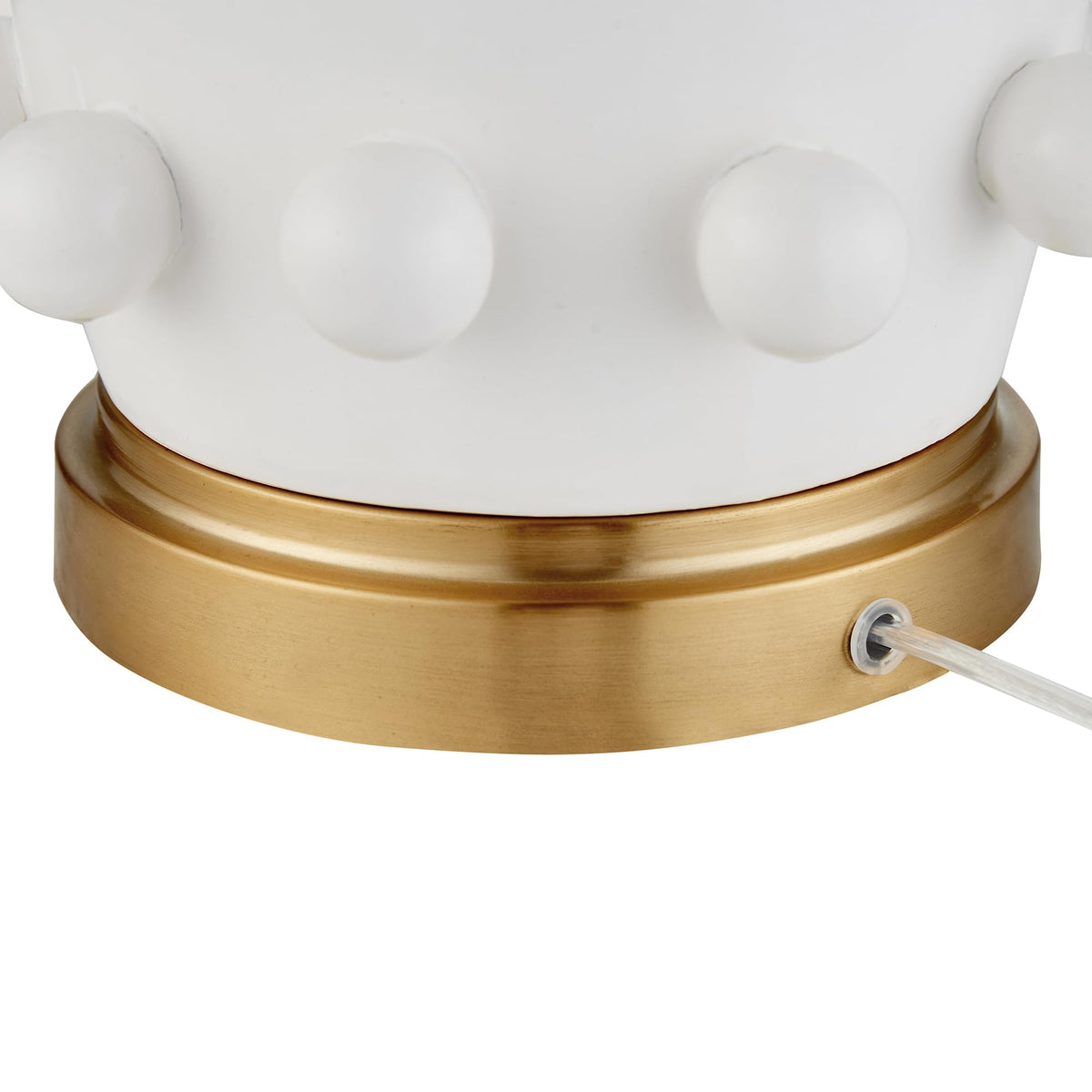 Henn&Hart lamp features a brass base for warm metallic contrast.