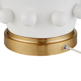 Henn&Hart lamp features a brass base for warm metallic contrast.