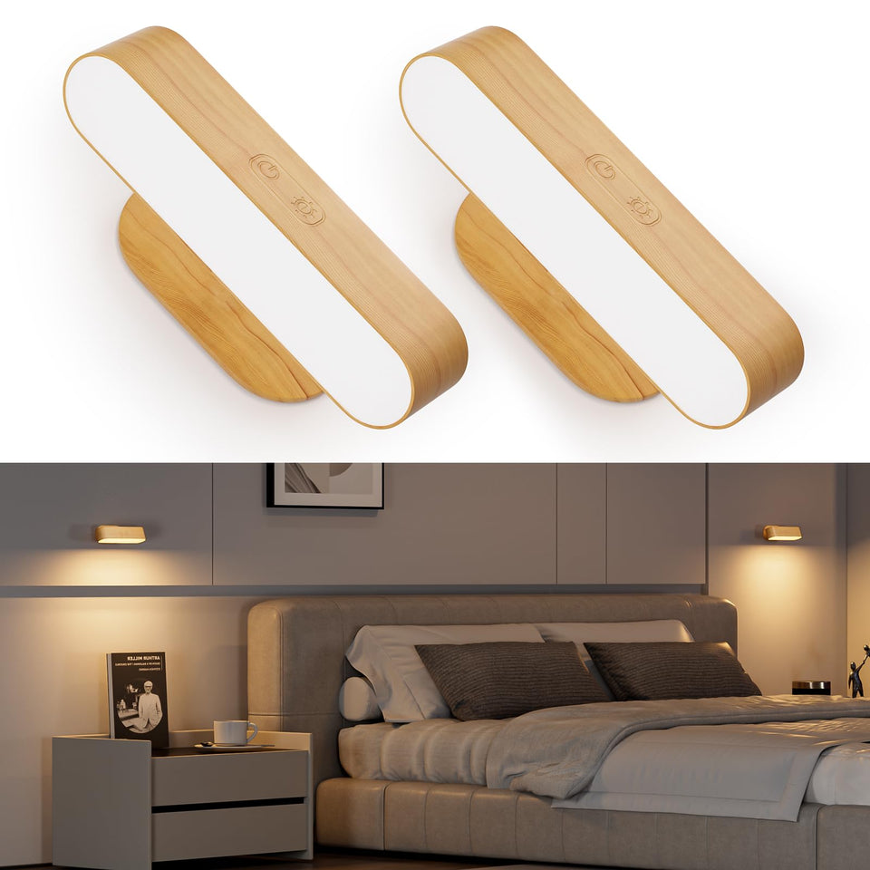 Hensam battery-operated wall sconce pair mounted on wall for ambient lighting
