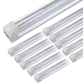Henwsi 4ft LED shop light packaging image shows a bundled kit for quick setup.