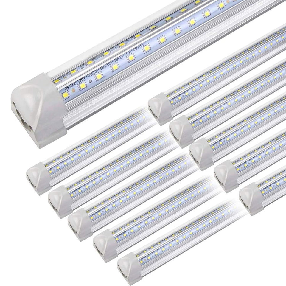 Henwsi 4ft LED shop light packaging image shows a bundled kit for quick setup.
