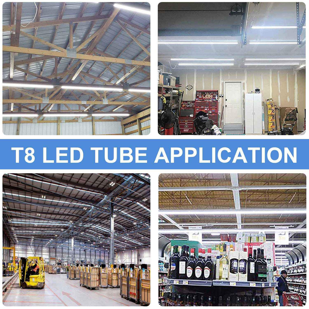 Henwsi 8ft LED light with clear cover offers high brightness
