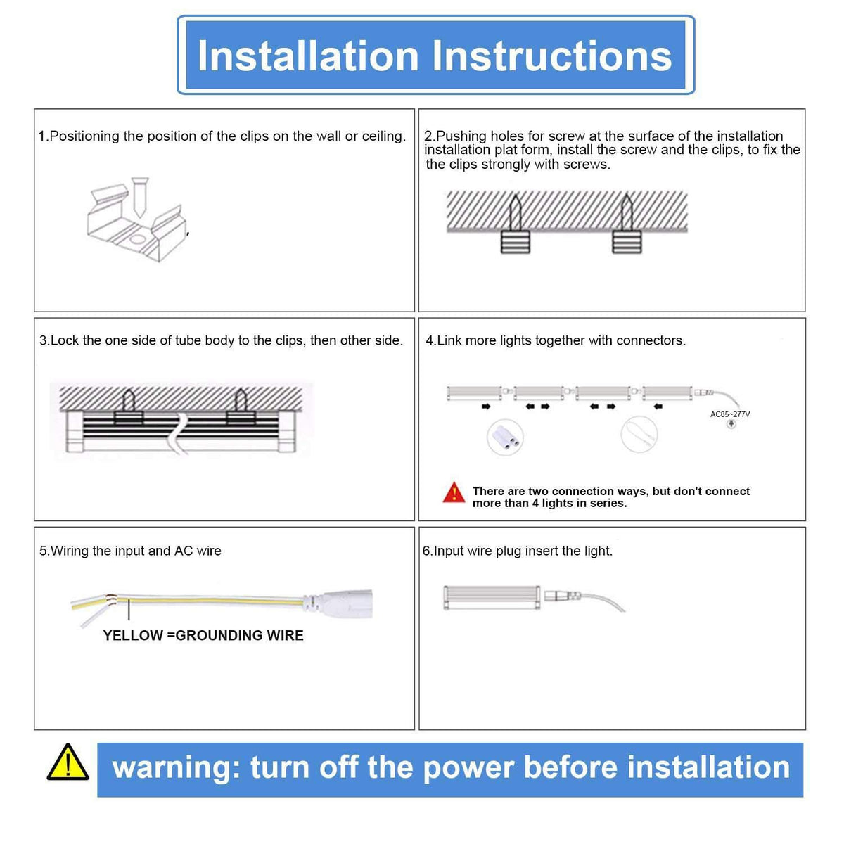 Henwsi 8ft plug and play design enables quick, tool-free installation