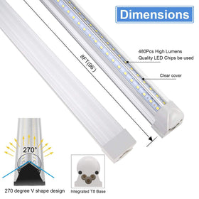 Henwsi LED shop light set includes end caps and connectors for easy assembly