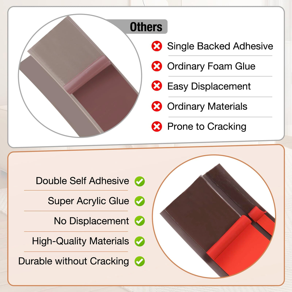 Heonay vinyl threshold strip with scratch-resistant surface supports long-lasting use