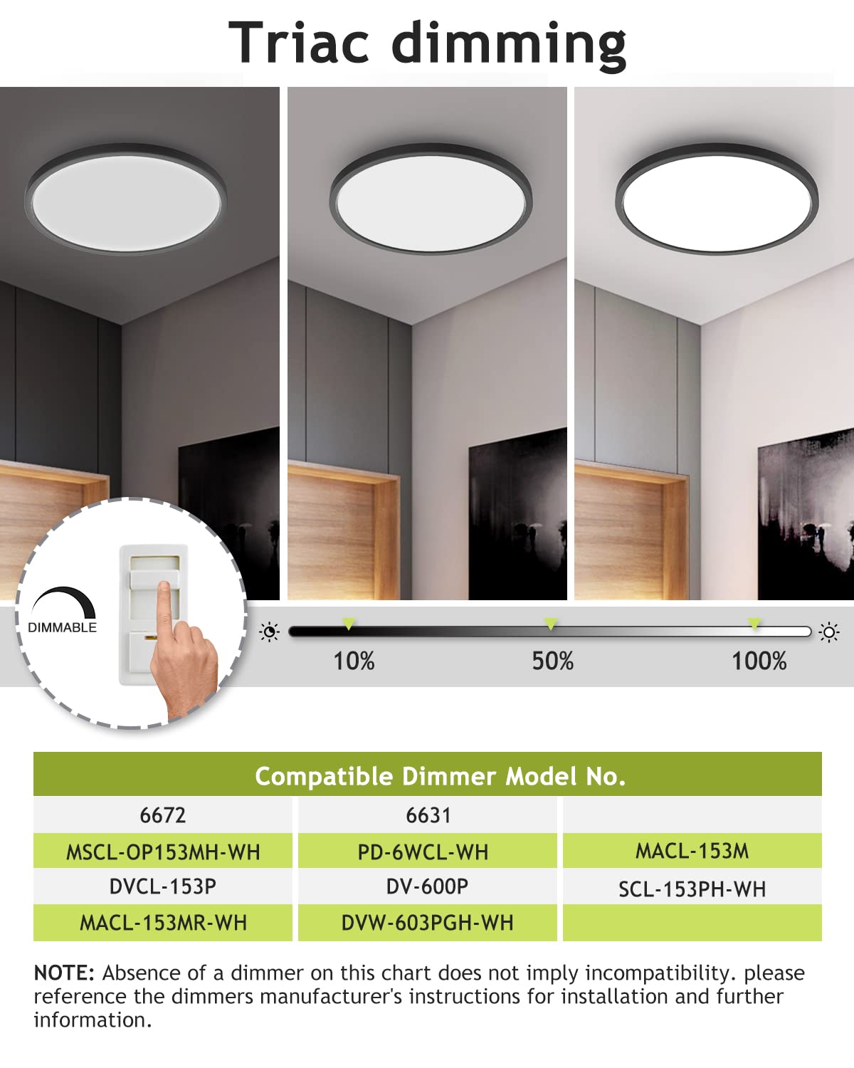 Hepside 1PACK dimmable LED with 3 color temps for customizable room ambiance