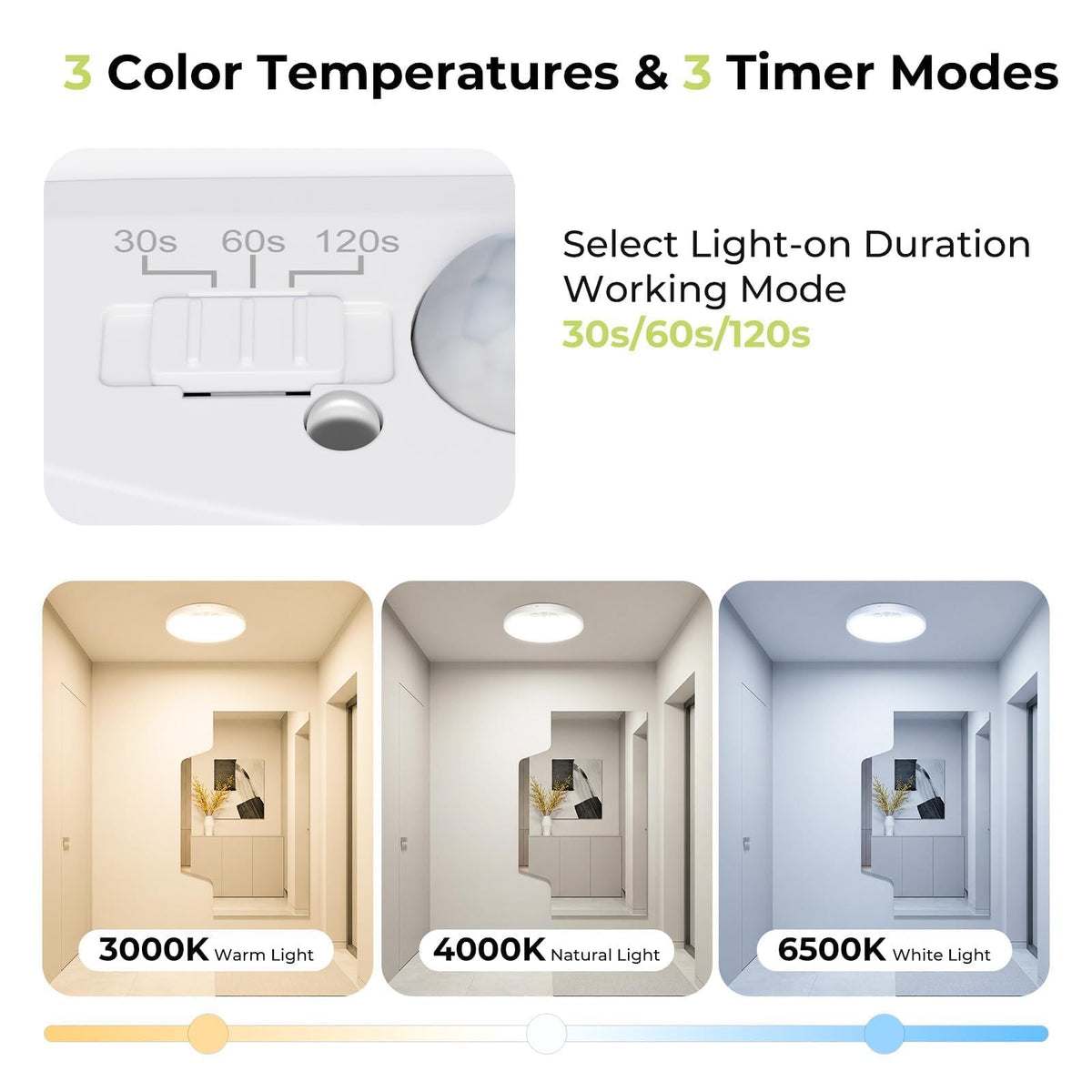 Hepside 4-pack light showing color temperature switch for adjustable ambiance.