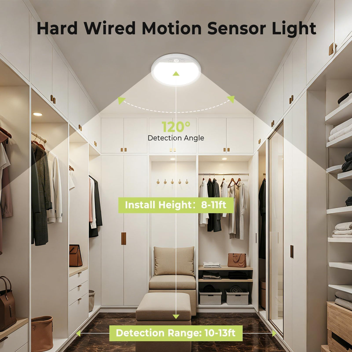 Day auto mode activates lighting during daytime with motion.