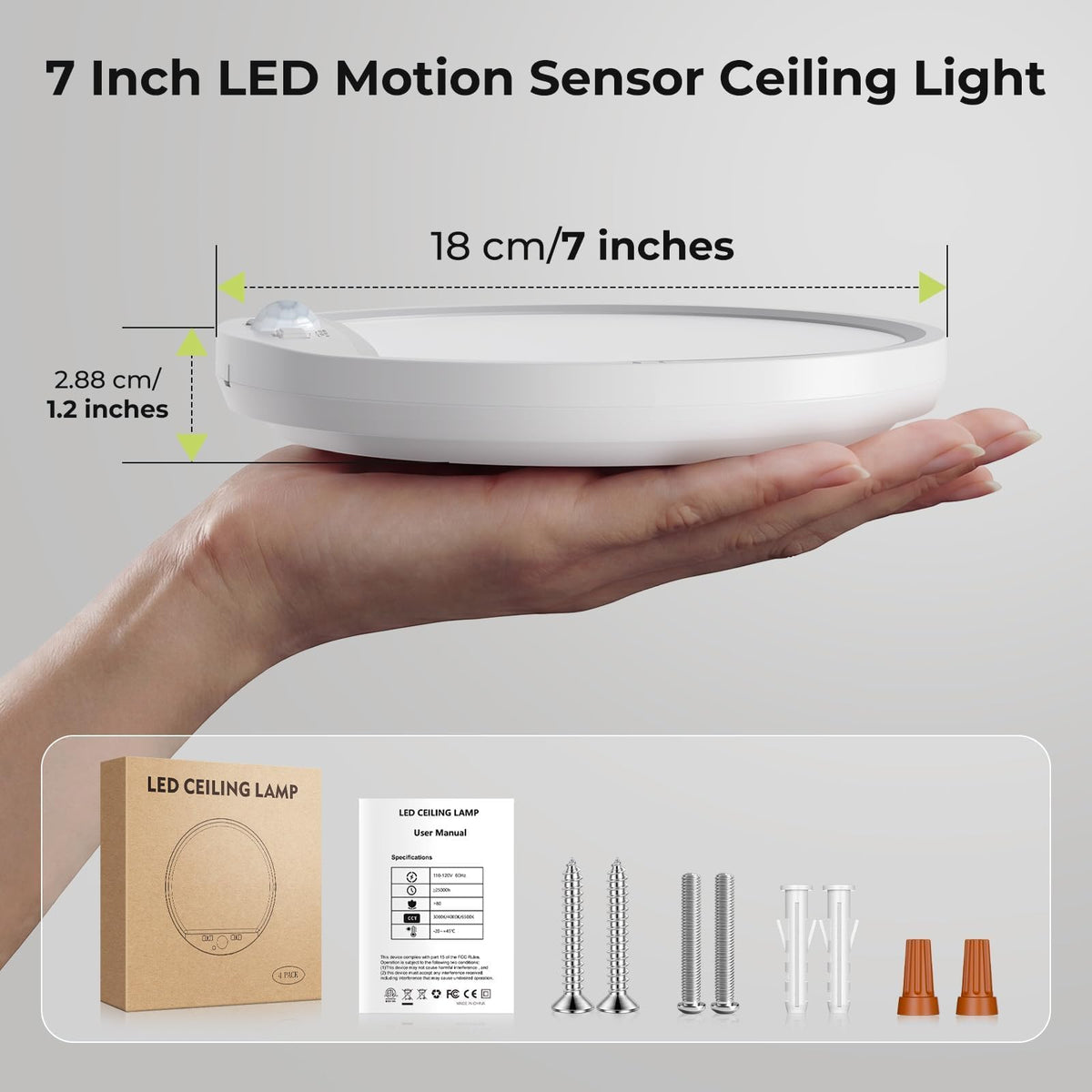 Hepside 4-pack motion-activated lighting ideal for closets, halls, stairs.
