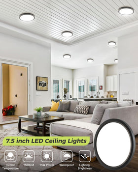 Hepside 6PACK LED disc light with 3CCT for customizable ambience in rooms.