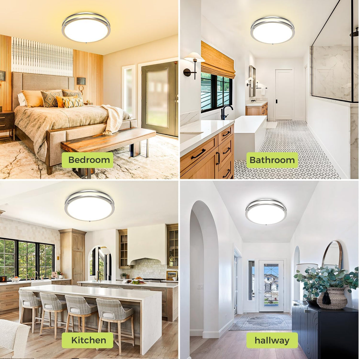 Hepside compact ceiling light fits multiple rooms for versatile lighting.
