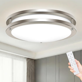 Hepside LED ceiling light with remote control for easy brightness and color temperature adjustment.