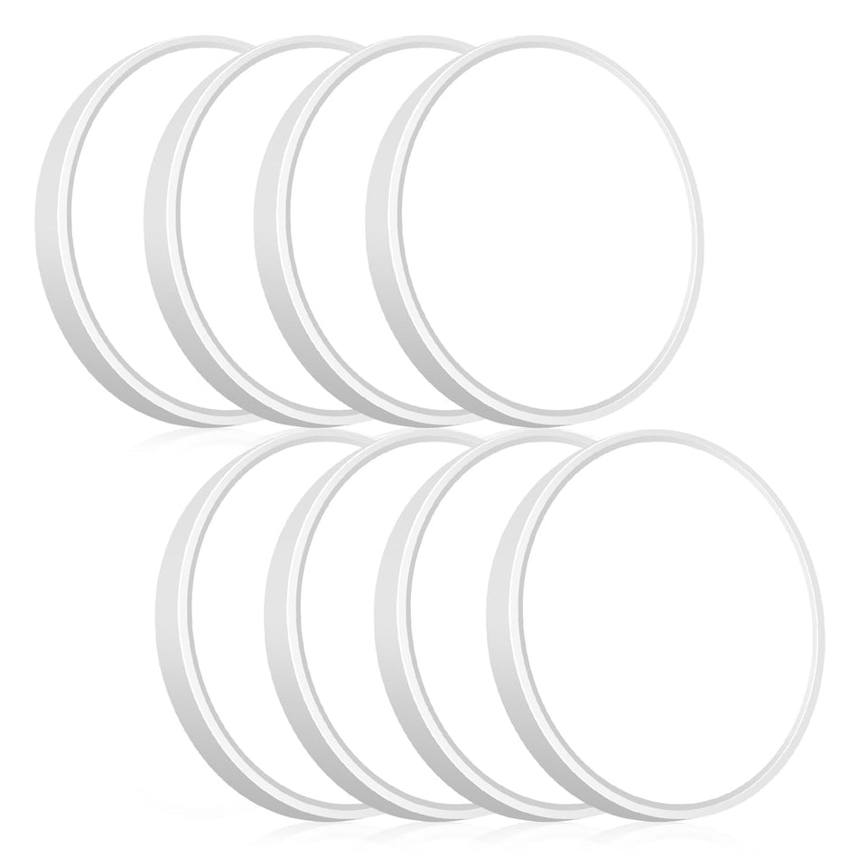 hepside LED flush mount light front view showing slim, modern design
