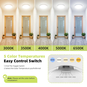 hepside LED flush mount light installation view for easy setup