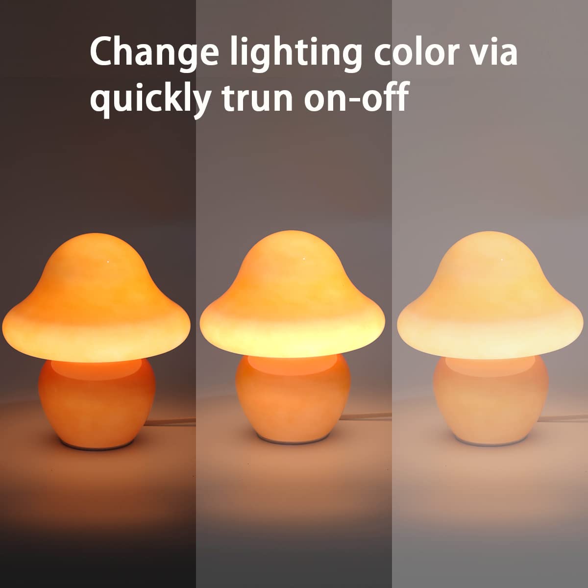 HEQET ceramic base provides stable decorative lighting.