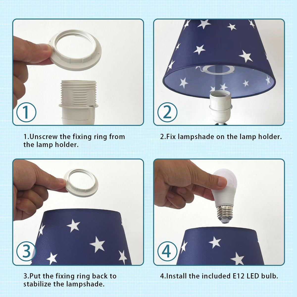 HERBESTBAY speed track lamp base detail offers sturdy bedside lighting.