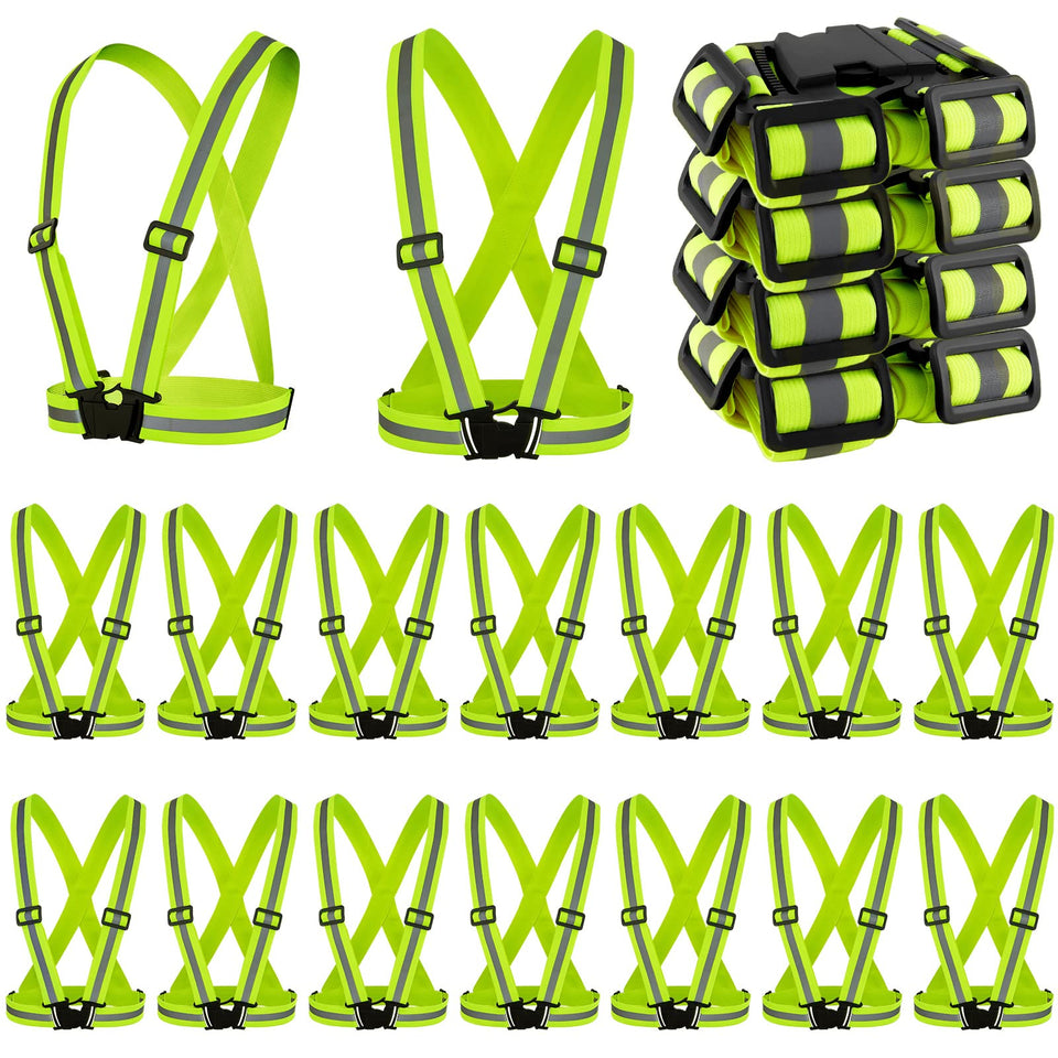 Hercicy 30-piece reflective vest kit shown in yellow for everyday visibility.