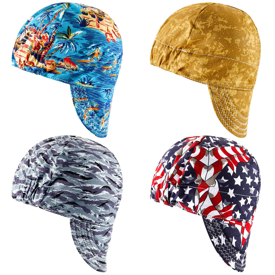 Hercicy welding cap classic style front view with secure helmet fit.