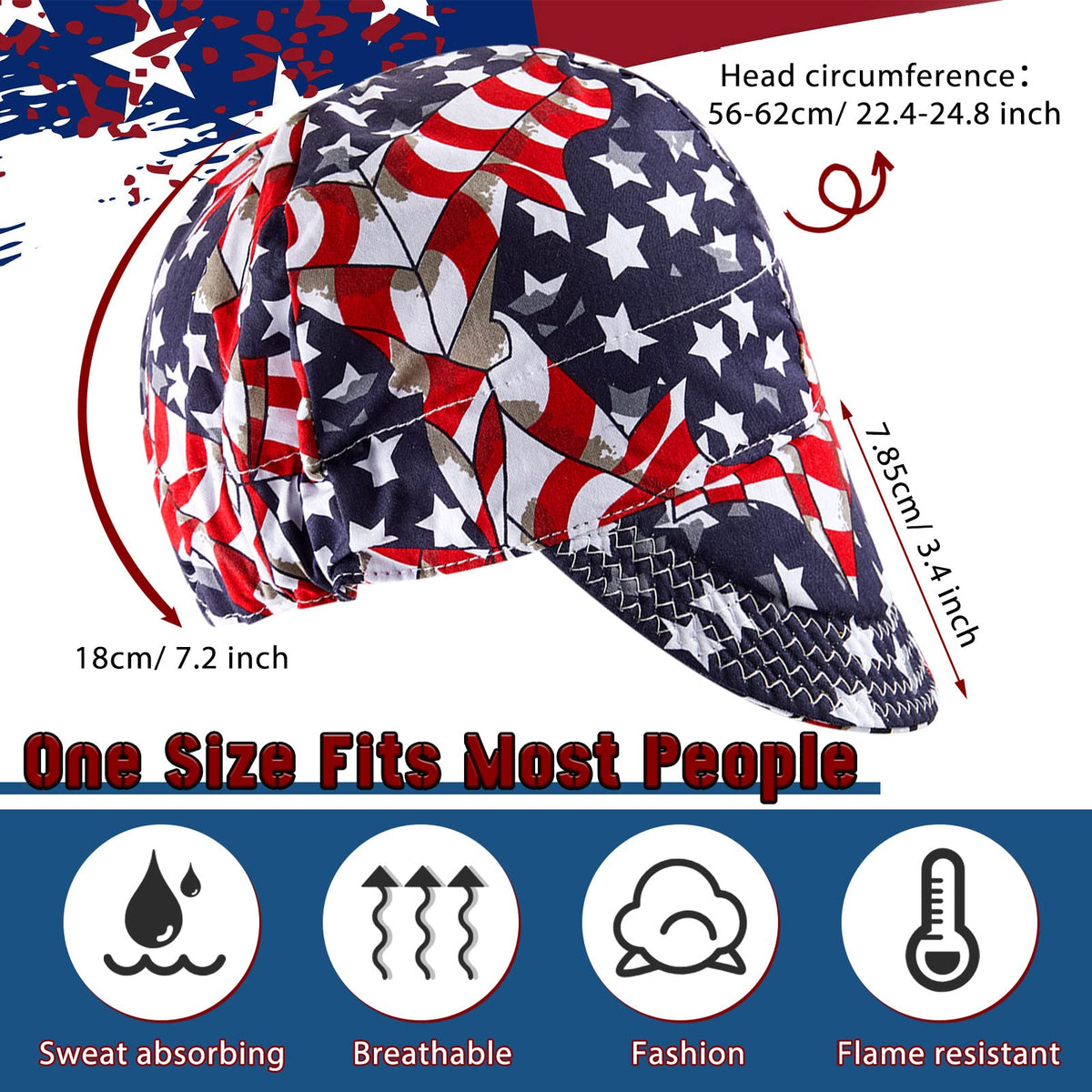 Hercicy flame-resistant cotton cap highlighting breathable fabric for hot environments.