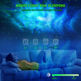 HERHOTER color modes create dynamic space scenes for relaxation.