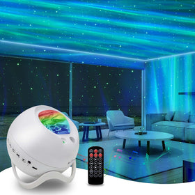 HERHOTER Star Projector with remote control provides easy mood lighting for bedrooms and game rooms.