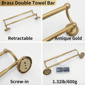 HERMARM heavy-duty brass construction provides durable towel support.