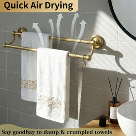 HERMARM high-capacity towel storage reduces towel clutter.