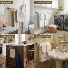 HERMARM minimalist brass finish design complements modern bathrooms.
