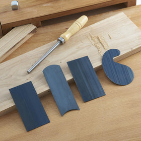 HERMIT TOOLS burnisher close-up shows hardened steel edge for durability
