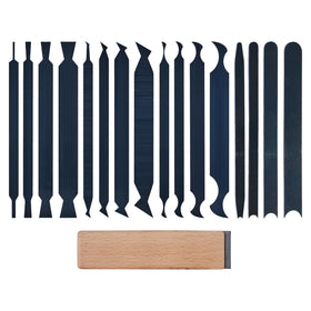 HERMIT TOOLS cabinet scraper cards, front view, compact design ideal for tight spaces.