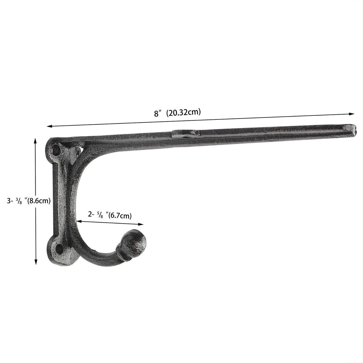 HERNGEE heavy-duty cast iron bracket with matte black finish