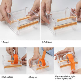 Green tape by Herngee helps color-code organizes supplies and crafts.