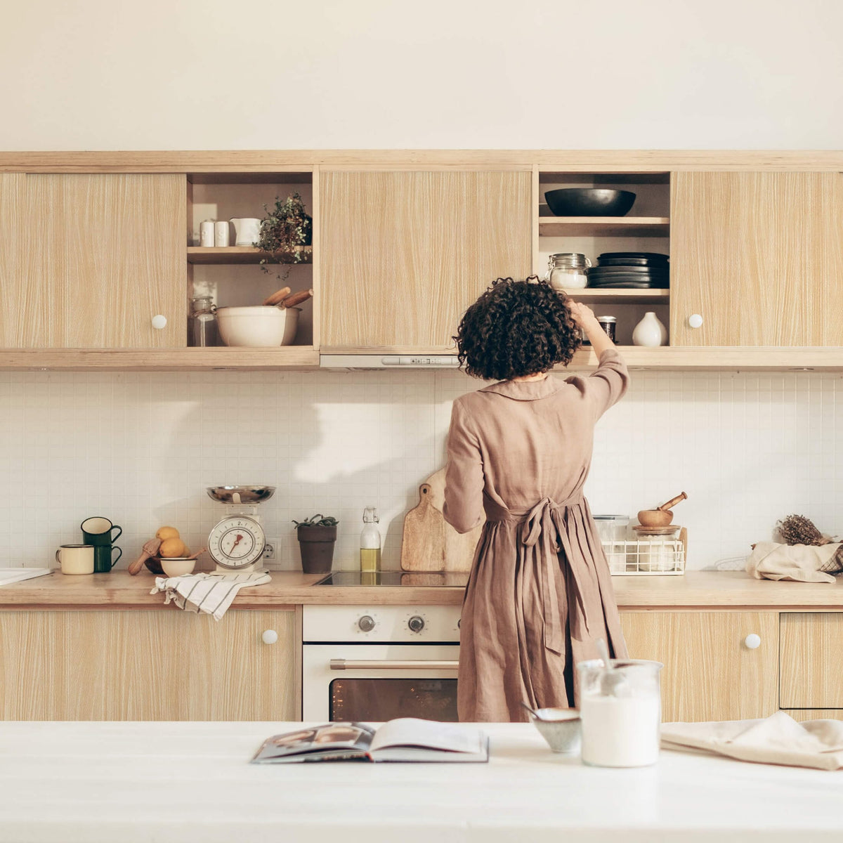 Heroad peel-and-stick wood wallpaper updates walls with ease.