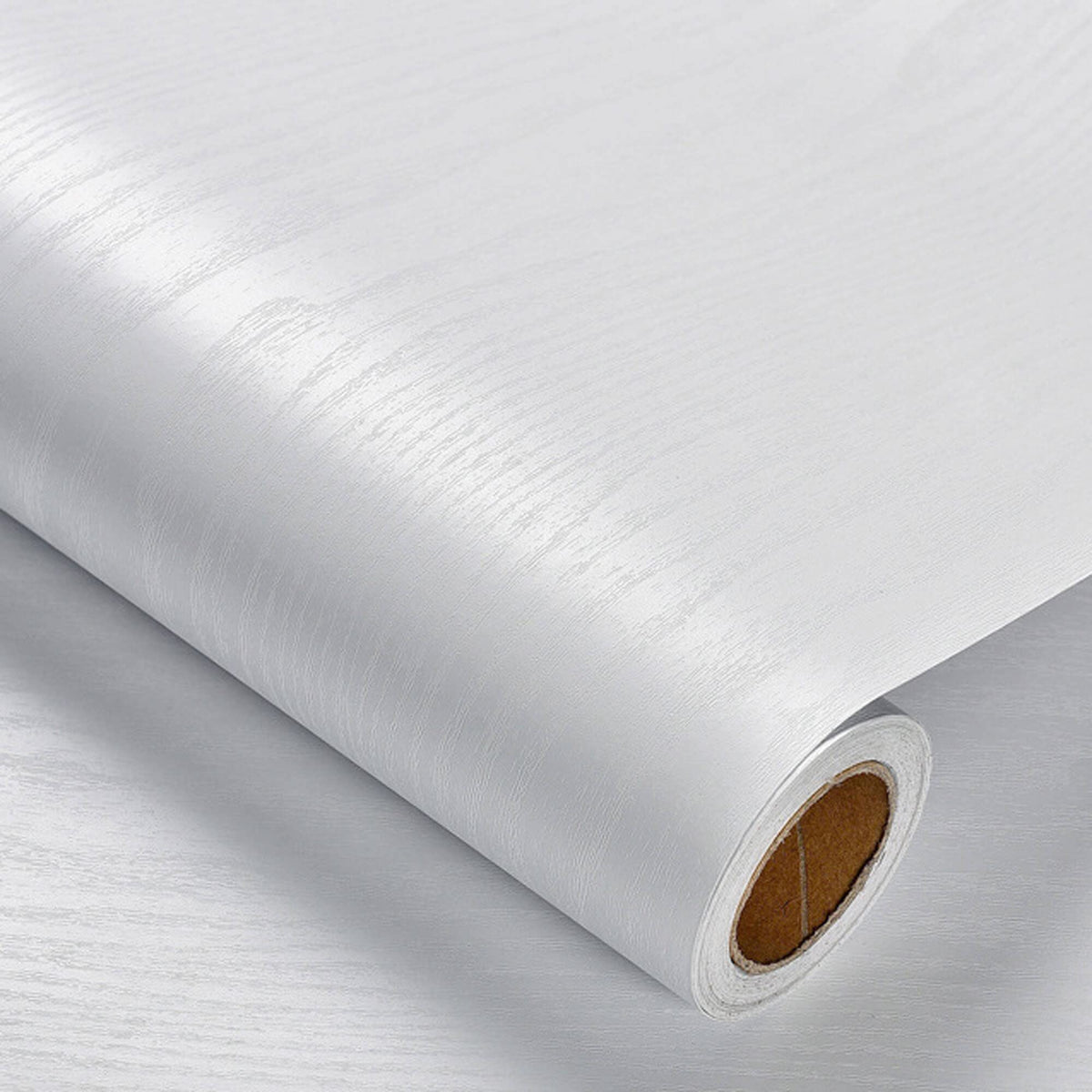 Heroad white wood grain wallpaper, peel-and-stick, ideal for cabinet makeover