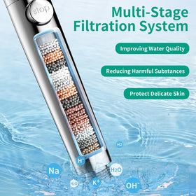 HEROBAI chrome filtration system reduces chlorine and impurities in water