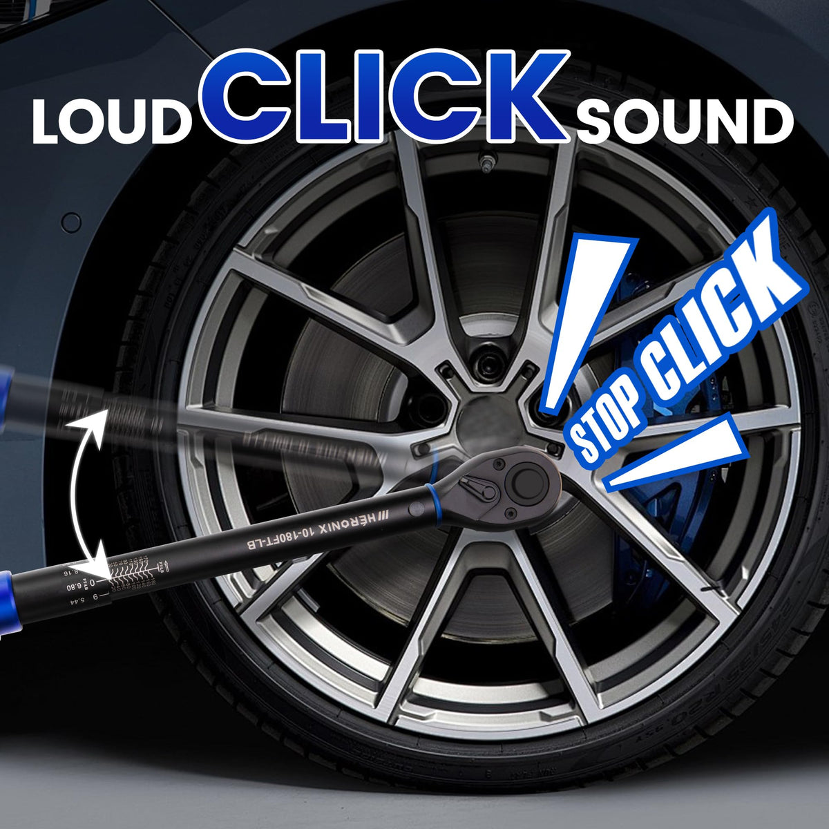 HERONIX torque wrench bidirectional operation for clockwise and counterclockwise torque