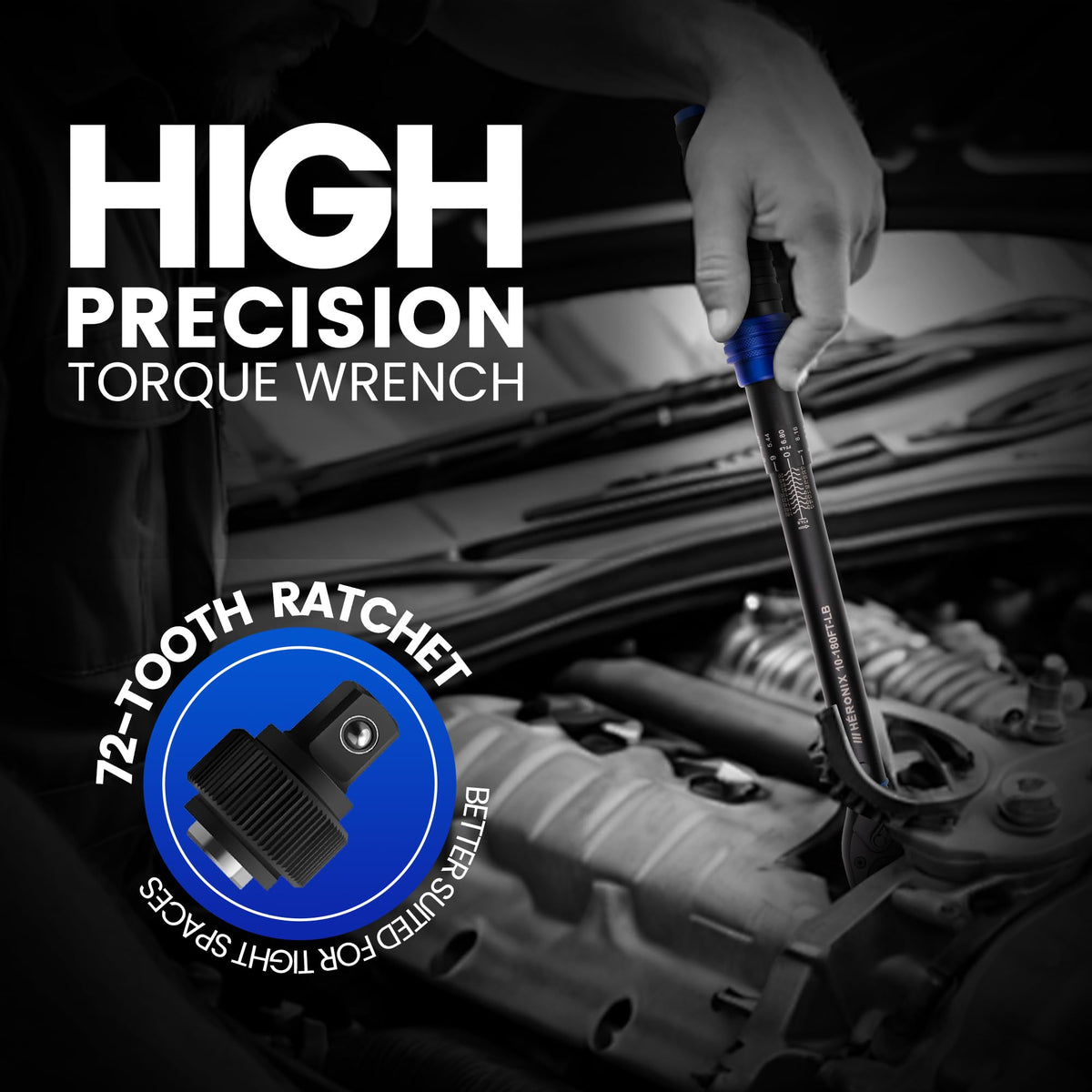 HERONIX torque wrench stored securely in its durable case