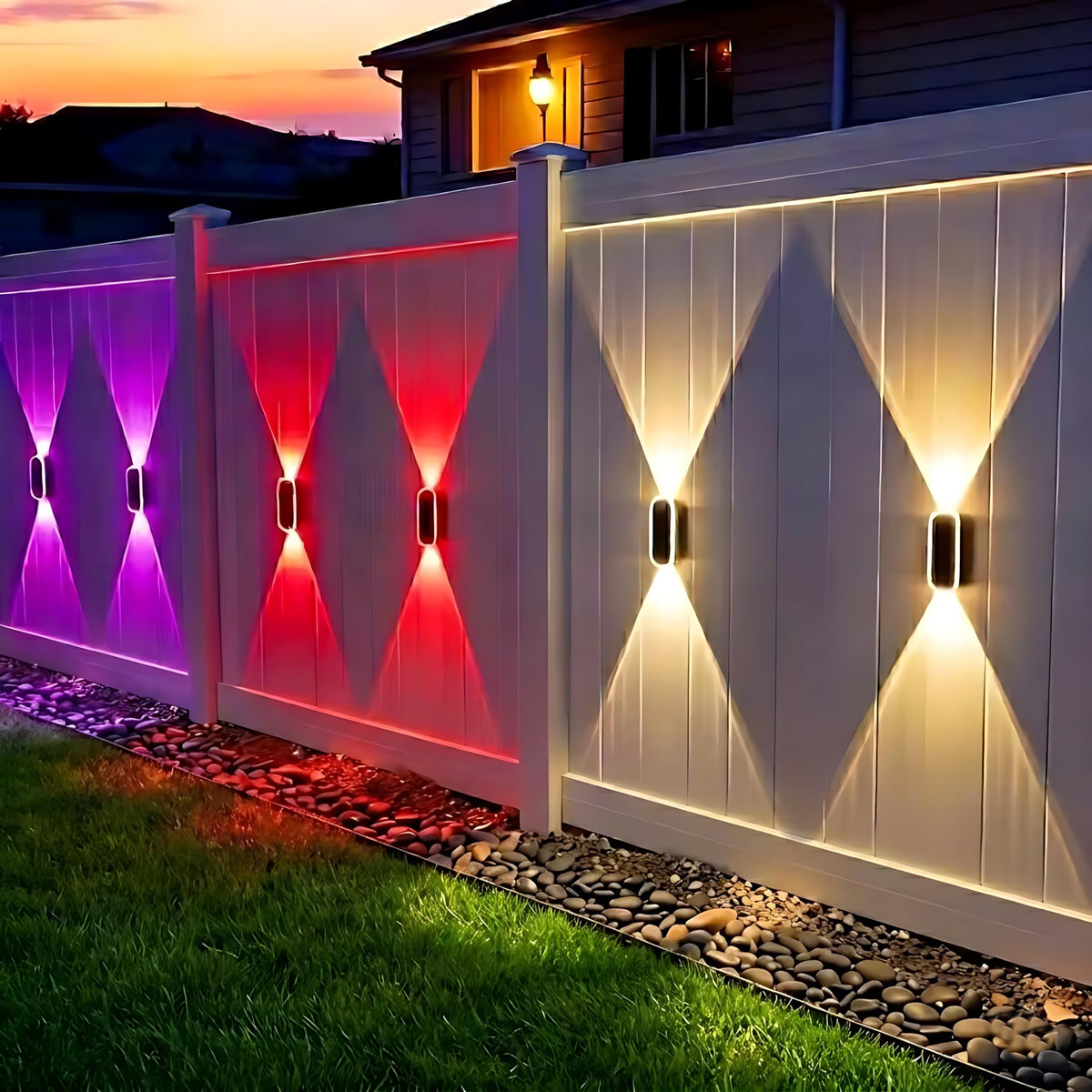 Herzila 10-pack top-bottom LED lights create layered glow