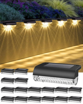 Herzila solar deck step light compact provides safe navigation with warm glow.