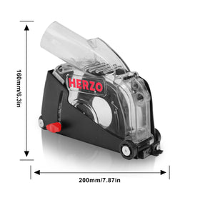 HERZO dust shroud for 4-1/2-inch grinder enables quick install and cleaner work